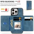 thumbnail image 4 of for iPhone 14 Pro Max Wallet Case, Magnetic Phone Cover with Detachable Card Holder, RFID Blocking 2-in-1 Purse Shockproof PU Leather Case with Flip Kickstand for iPhone 14 Pro Max, Blue, 4 of 11