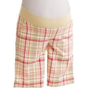 Maternity Plaid Bermuda Shorts