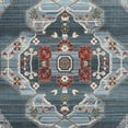 thumbnail image 3 of SAFAVIEH Vintage Persian Yvonne Floral Bordered Polyester Area Rug, Blue/Light Blue, 4'x6', 3 of 4