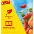 thumbnail image 4 of Glad Zipper Food Storage Plastic Bags, Snack Size – Durable, Leak-Proof, and Resealable Zipper Bags, 4 of 5