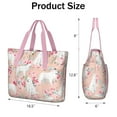 thumbnail image 3 of Tote Bag for Women - Great Pyrenees Dog and Flower Shoulder Bag - Large Utility Work Duffle Bag with Zipper Handbag for Travel, Work, Sprots, 3 of 5