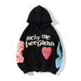thumbnail image 1 of Graffiti Letter Foam Plus Velvet Kanye Sudaderas Hombres de gran tamaño Fleece Stranger Things Sudadera con capucha Unisex Pullover Hoody Tan Jianjun unisex, 1 of 2