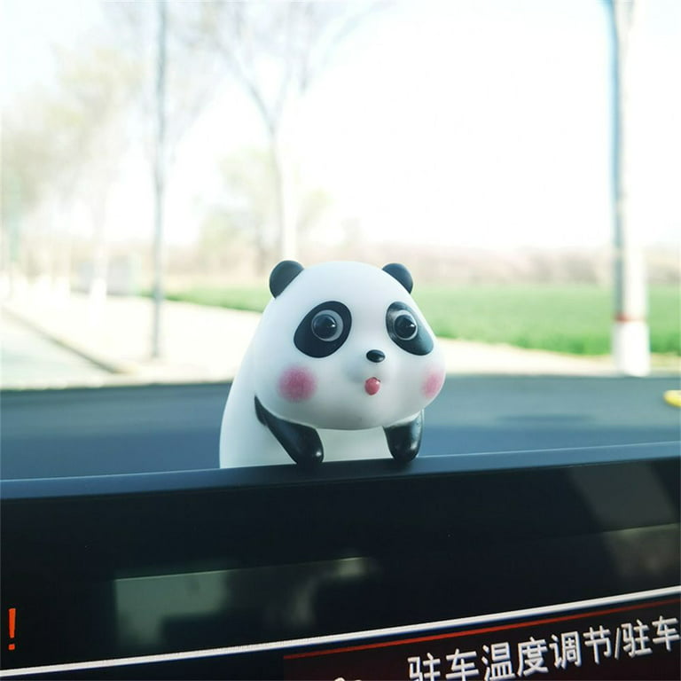 Cute Random Panda Car Dashboard Ornaments Auto Interior Accessories  Decorative Toys Paste Animals Styling Auto Decor Ornament