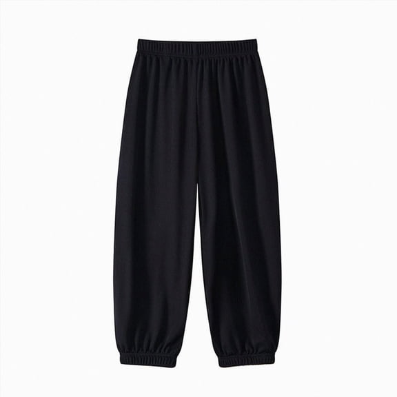 Hessimy Boys Running Joggers Pants Outdoor Quick Dry Lightweight Athletic Sweatpants(Black,4-5 Years)