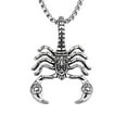 thumbnail image 2 of Meidiya Men's Large Heavy Stainless Steel Pendant Necklace Silver Black Scorpion Necklace Costume Stainless Steel Mens Gothic Scorpion Pendant Necklace, 2 of 8
