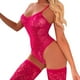 thumbnail image 1 of Gibobby Lencería sexy de mujer tanga Día de San Valentín Encaje para mujer Tirante ahuecado V profundo Sexy ahuecado Hot Diamond Bikini Mesh(Rosa caliente, Talla única), 1 of 3