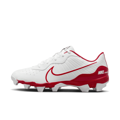 Nike Alpha Huarache 4 Keystone Men's Baseball Cleats Color: White/Pure Platinum/University Red Size: 14