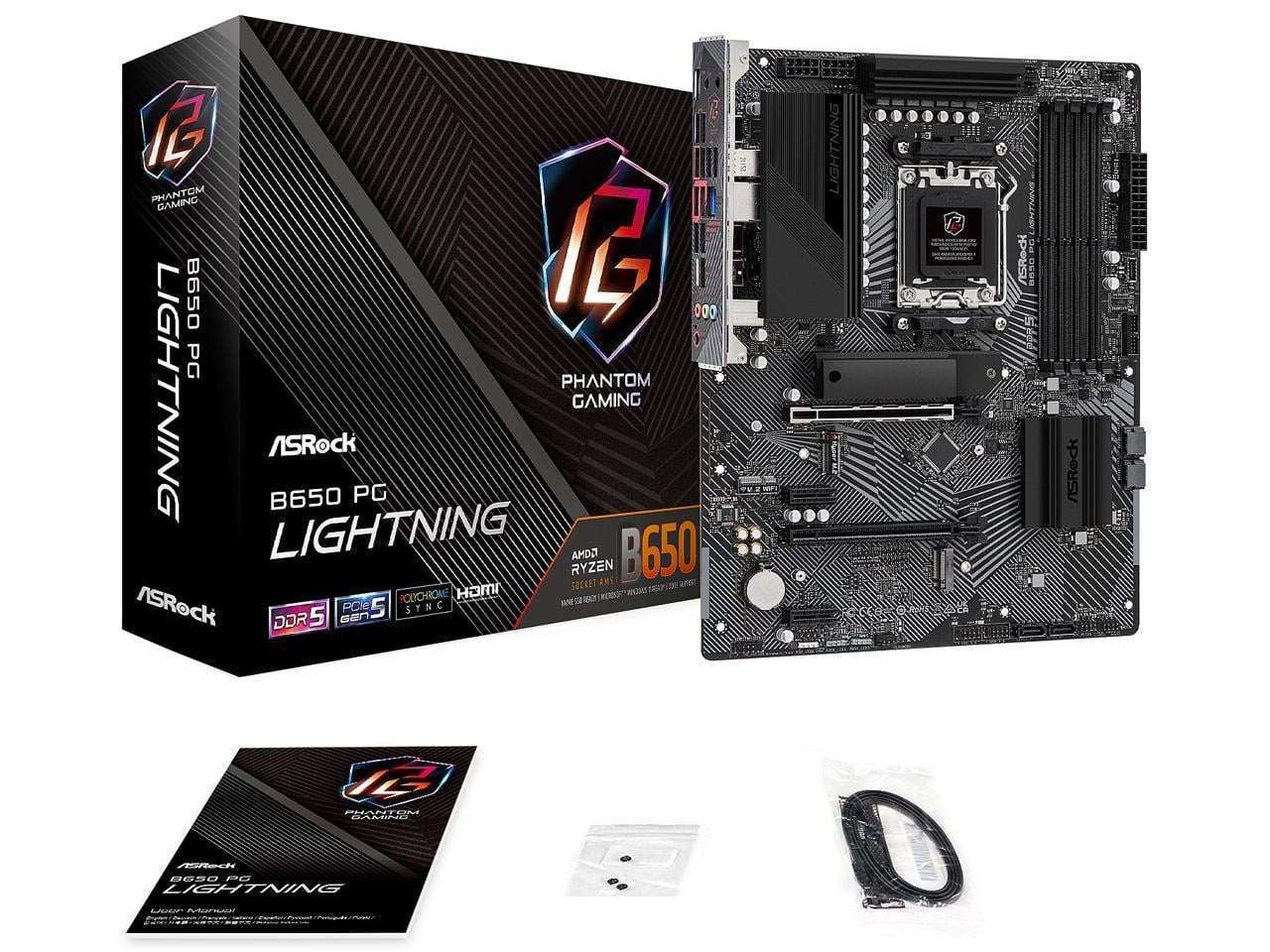 公式サイト - ハイブランドの新作が続々登場 ASRock B650 PG LIGHTING AM5 ATX Motherboard, 4 slots DDR5 マザーボード