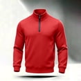 thumbnail image 6 of Men Quarter Zip Sweatshirt Sevevn Stand Collar Long Sleeve Pullover With Side Pockets Soft Fleece Casual Top For Daily Travel And Outdoor Wear, 6 of 9