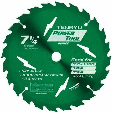 Tenryu PT-18524-P Power Tools Series 7-1/4-Inch 24-Teeth Circular Saw Blade