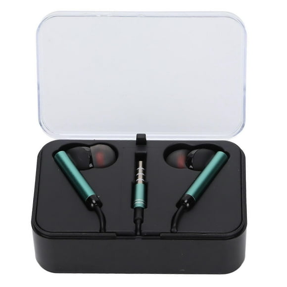 Wired Earbuds Ergonomic Noise Canceling 3.5mm Earphones with Mic and Volume Control for Phones PC