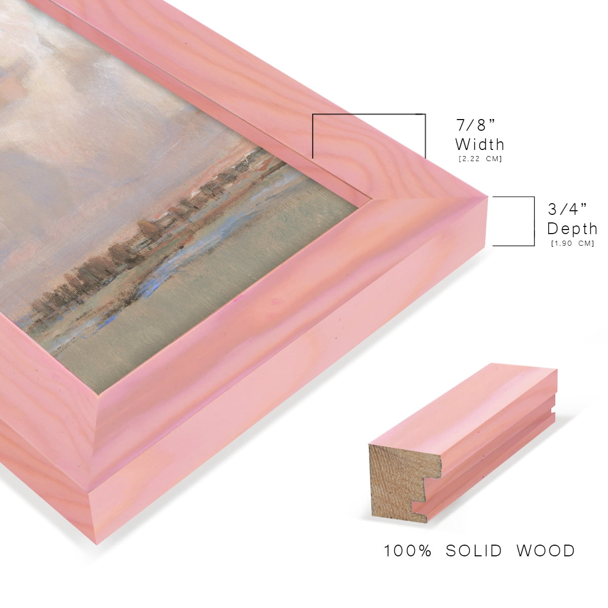 Billowing Clouds II - Framed Print w/glass - Sunset Pink