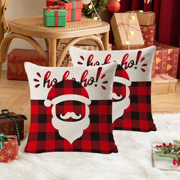 Linen Christmas Pillowcase 17.71x17.71in Used For Christmas Decoration Winter Holiday Decoration Pillow Cover Suitable For Home Sofas