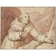 thumbnail image 3 of Gerrit Pietersz 24x19 Black Modern Framed Museum Art Print Titled - Saint Francis Receiving the Stigmata (1608), 3 of 5