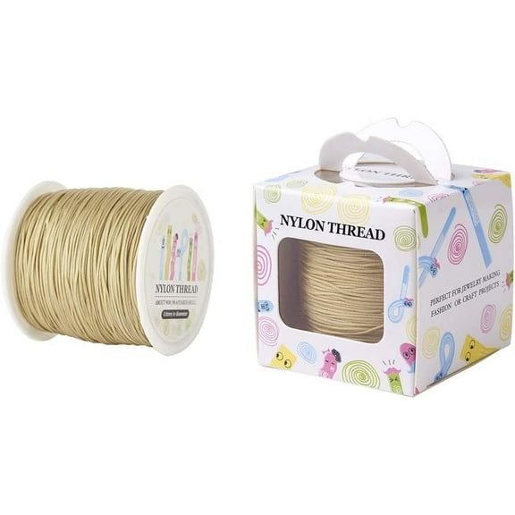 98 Yards 0.8mm Nylon Beading String Chinese Knotting Cord Nylon Macrame Thread Braided Lift Shade Cord for Blind Mini Blind Cord Replacement String for Windows Dark Khaki