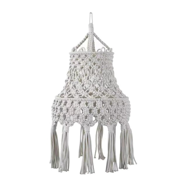 Pantalla de macramé para lámpara colgante estilo boho