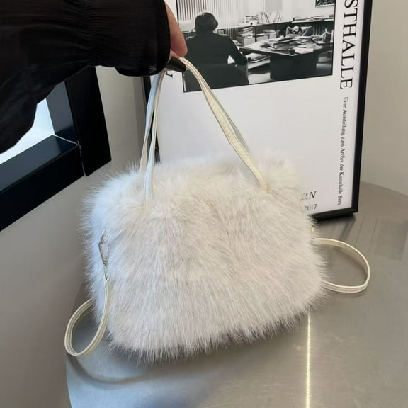 Autumn and Winter Fashion Women's Plush Bag Handheld Single Shoulder Crossbody Bag