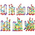 thumbnail image 4 of Bloques de construcción con tobogán de bola de pista de catapulta intercambiable, laberinto tridimensional, ensamblaje de tuberías, juguetes de educación temprana para niños, 4 of 5