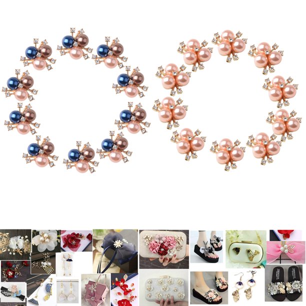 20 piezas lindo joyería de moda de de imitación de cristal flor botón de colr adornos banda para el cabello decoraciones pendientes BLESIY Botón de diamantes de imitación joyería DIY