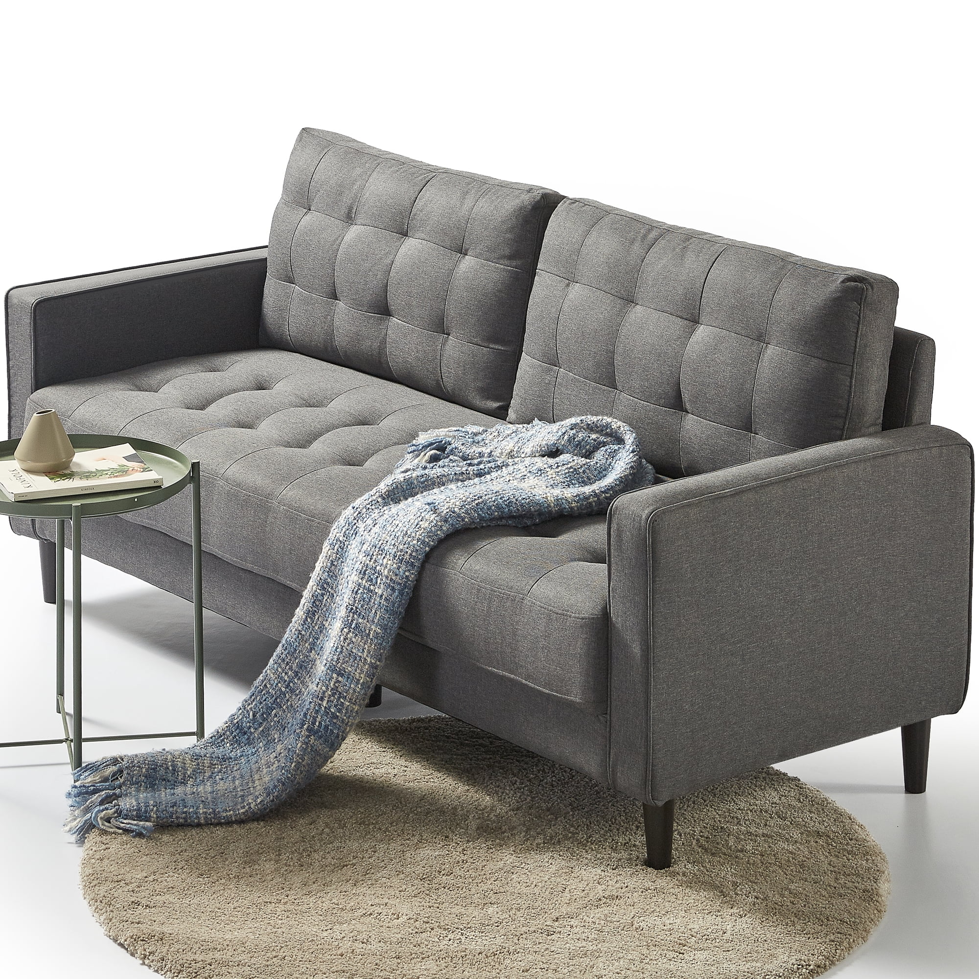 Zinus Benton 75" Sofa Couch, Dark Grey