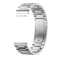 thumbnail image 3 of 22mm Triple Metal Watch Strap Band Replacement Durable Stainless Steel Smart Wristband Accessory for Men Women Universal Fit, 3 of 6