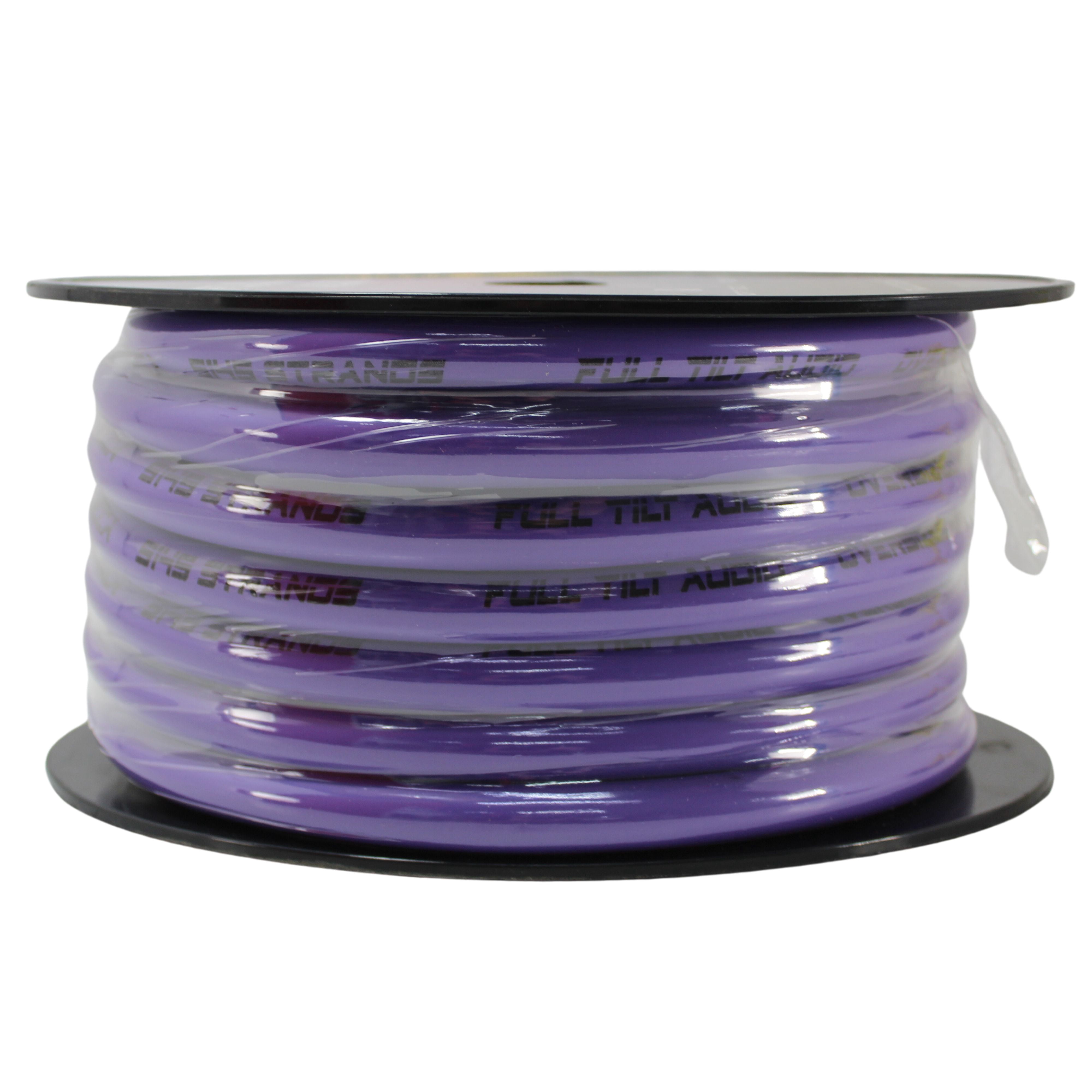 Full Tilt Audio 1/0 Gauge Copper Clad Aluminum Power/Ground Wire Purple Lot (Full Spool)