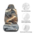 thumbnail image 4 of Fuzoiu Wolf Family Winter Wonderland Print Elastic Car Seat Covers, Seat Cover Protector,Universal Fit Interior Covers for Most Cars,Washable Seat Cover Non Slip for SUV,Sedan,Van, 4 of 5