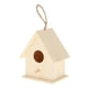 thumbnail image 1 of Casa de pájaros colgante de madera para exteriores, caja nido para pájaros, sin terminar, pintable Estilo6, 1 of 6