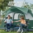 thumbnail image 6 of PORTAL 6 Person Camping Tent with Porch, Family Camping Tent with Tall Height, Water Resitant Large Tent for Camping, Backyard, Green, 6 of 7