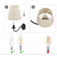thumbnail image 4 of Small Table Lamp Pleated Table Lamp Fabric Shade,Good-Looking Shade for Ceramic Table Lamps,Bedside Table Lamp Pleated Lamp Shade for Bedroom Home Living Room Kitchen Nursery, 4 of 6