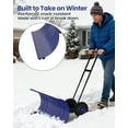 thumbnail image 6 of Huisuilinss Snow Shovel With Wheels,Snow Pusher For Driveway,Snow Shovel Pusher With Wide Steel Blade,5-Position Angle Adjustment&60°Tilt Handle,Ergonomic Snow Plow Shovel ForEffortless Snow Removal, 6 of 8