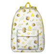 thumbnail image 1 of Adorable Bee Pattern Backpack – Honeycomb Bumble Bee Cartoon Print Bookbag for Outdoor Travel and School, 1 of 5