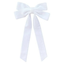 Hair Bow Soft Velvet Bow Christmas Tree Ornament Vintage Ribbon for Garland Wreath Rustic Crafts Gift Indoor Outdoor Xmas Decorations Hanging Wrapping Wreaths Home Decor Wedding Girls Toddlers