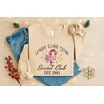 thumbnail image 2 of Candy Cane Cutie Christmas Sweatshirt, Embroidered Bow Social Club Est 1965 Sweater, Womens Holiday Crewneck Sweatshirt, Gift for Christmas, 2 of 5