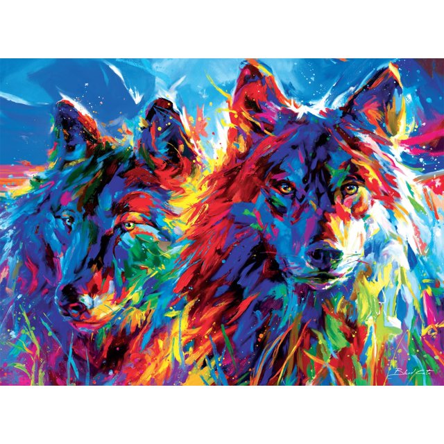 Rompecabezas Buffalo Games Blend COTA Wolves True Love 1000 unidades