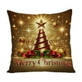 thumbnail image 2 of Seyotauo Christmas Pillow Cover 18×18 Inches Polyester with Hidden Zipper Festive Christmas Decorations Indoor Holiday Decor Cushion Cover for Sofa Home Christmas Seasonal Decor, 2 of 6