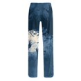 thumbnail image 7 of Zydvens Women Halloween Pajama Pants Wide Leg Lounge Wear with Pockets Soft Elastic Waist Drawstring Sleepwear Bottoms Bloody Handprint Red Moon Costume Cosplay S-3XL, 7 of 7