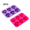 thumbnail image 1 of 2pcs Donut Mold Muffin Chocolate Cake Cookies Baking Mould Donut Silicone Tray Pan Baking Tool, 1 of 9