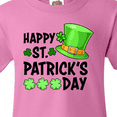 thumbnail image 4 of Inktastic Happy St. Patrick's Day Green Hat and Clovers Youth T-Shirt, 4 of 5
