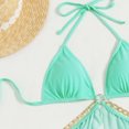 thumbnail image 6 of Huowey Women Swimwear Solid Color Slim Fit Swimsuit Bikini Set For Beach Pool Brazilian Beachwear Honeymoon Cruise Trendy Wear, 6 of 7