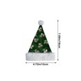 thumbnail image 3 of Sombrero festivo verde de Papá Noel para adultos, niños y mascotas - Sombrero de fiesta de tela suave con espíritu navideño, 3 of 6