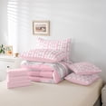 thumbnail image 6 of Homewish Cartoon Bow-Tie 7-Piece Twin Bedding Sets for Kids Children Teens,Dreamy Princess Bedding Comforter Set,Polka Dots Stripes Breathable Sheet Sets,Ultra Soft Home Decor,Reversible, 6 of 8