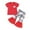 Red, variant on Mercatoo Toddler Baby Girl Baseball Outfit Letter Short Sleeve T Shirt Tops Bell Bottoms Pants Summer Baseball Clothes Baby Toddler Girls
