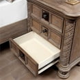 thumbnail image 6 of Furniture of America Racha Transitional Wood 3-Drawer Nightstand in Natural Tone, 6 of 8
