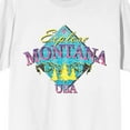 thumbnail image 2 of Adventure Society Explore Montana USA Men's White T-shirt
-Medium, 2 of 4