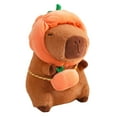 thumbnail image 2 of Lindo animal de peluche de carpincho para decoración del hogar, juguete de peluche de carpincho suave y realista calabaza 28cm, 2 of 9