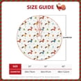 thumbnail image 2 of Xecao winter Snowflake Dachshund Pattern Christmas Tree Skirt Round Xmas Tree Mat Base Cover for Holiday Home Decorations-48", 2 of 6
