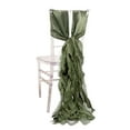 thumbnail image 6 of Efavormart 5 Pack Eucalyptus Sage Green Curly Willow Chiffon Satin Chair Sashes, 6 of 11