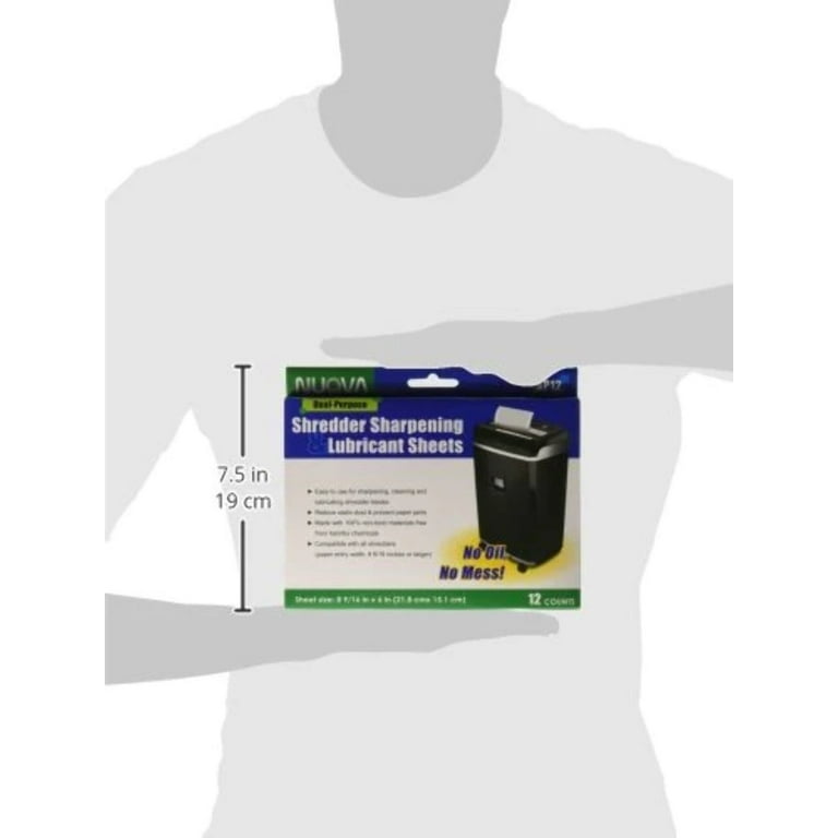 Nuova SP12 Shredder Sharpening and Lubricant Sheets, 12 Nuova SP12 Shredder Sharpening and Lubricant Sheets, 12