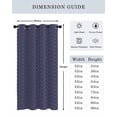 thumbnail image 6 of Geometric Line Thermal Insulated Blackout Curtains for Bedroom 45 Length Yellow Border Indigo Blue Background Room Darkening Curtain 1 Panel Grommet Window Curtain Drape for Living Room Nursery Room, 6 of 7